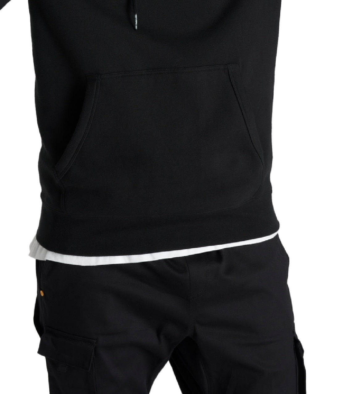 Caterpillar Men's Foundation Logo Print Hoodie Black Size Large