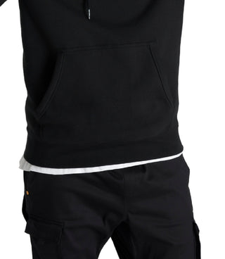 Caterpillar Men's Foundation Logo Print Hoodie Black Size Large