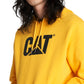 Caterpillar Men's Foundation Logo Print Hoodie Yellow Size Large