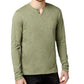 Buffalo David Bitton Men's Kattie Slub Henley Shirt Green Size XX-Large