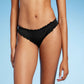 Women's Ruffle Cheeky Bikini Bottom Shade & Shore Black S