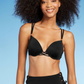 Women's Push-Up Double Strap Bikini Top Shade & Shore Black 34C