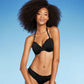Women's Lightly Lined Ruffle Bikini Top Shade & Shore Black 34D