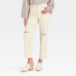 Universal Thread Women's Super-High Rise Vintage Straight Jeans Off-White 16 Long