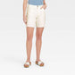 Universal Thread Women's High-Rise Vintage Bermuda Jean Shorts White 12
