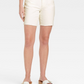 Universal Thread Women's High-Rise Vintage Bermuda Jean Shorts White 12