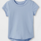 Cat & Jack Toddler Girls' Solid Knit Short Sleeve T-Shirt Light Blue 3T