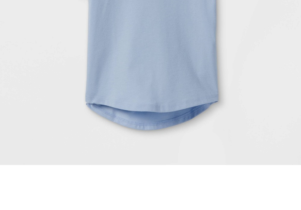 Cat & Jack Toddler Girls' Solid Knit Short Sleeve T-Shirt Light Blue 3T