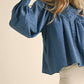 &Merci - Button Down Batwing Sleeve Top