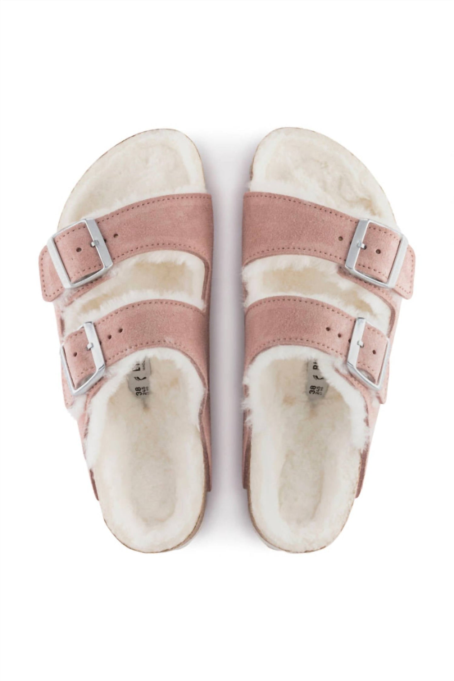 Birkenstock - Women's Arizona Shearling Suede Narrow Sandals