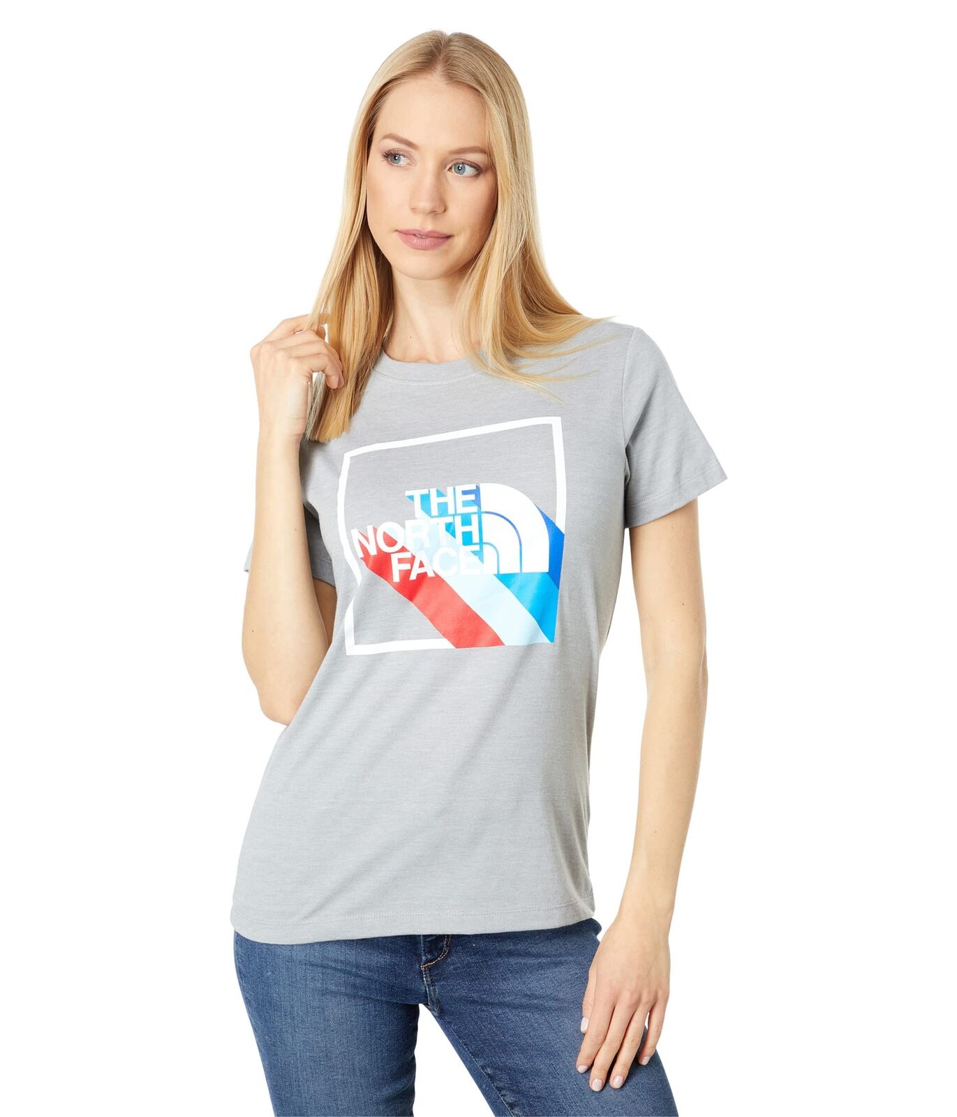 The North Face Women's Tri Blend Short Sleeve Tee Gray Size XX-Large
