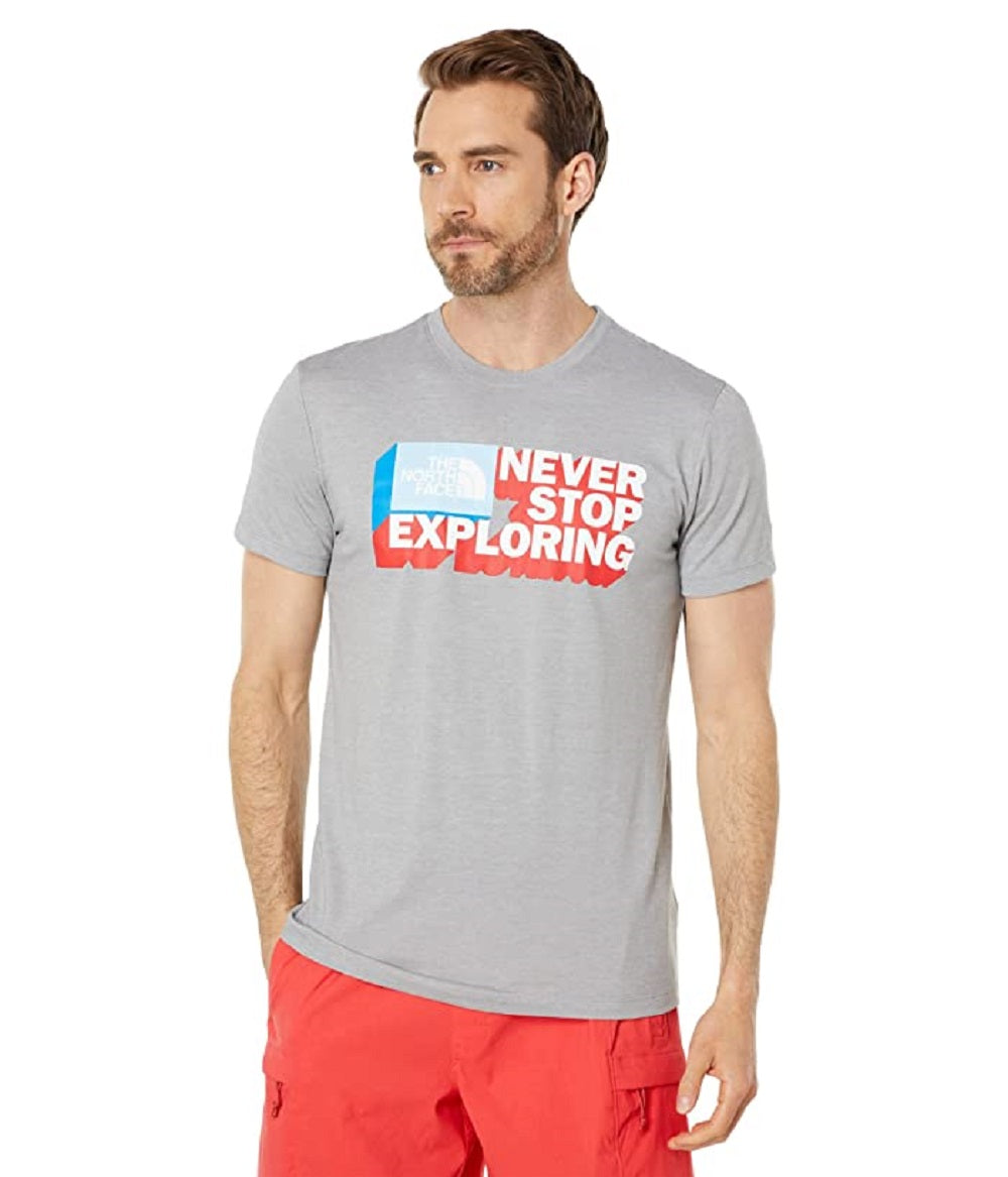 The North Face Men's Americana Tri Blend Short Sleeve Tee Gray Size Small
