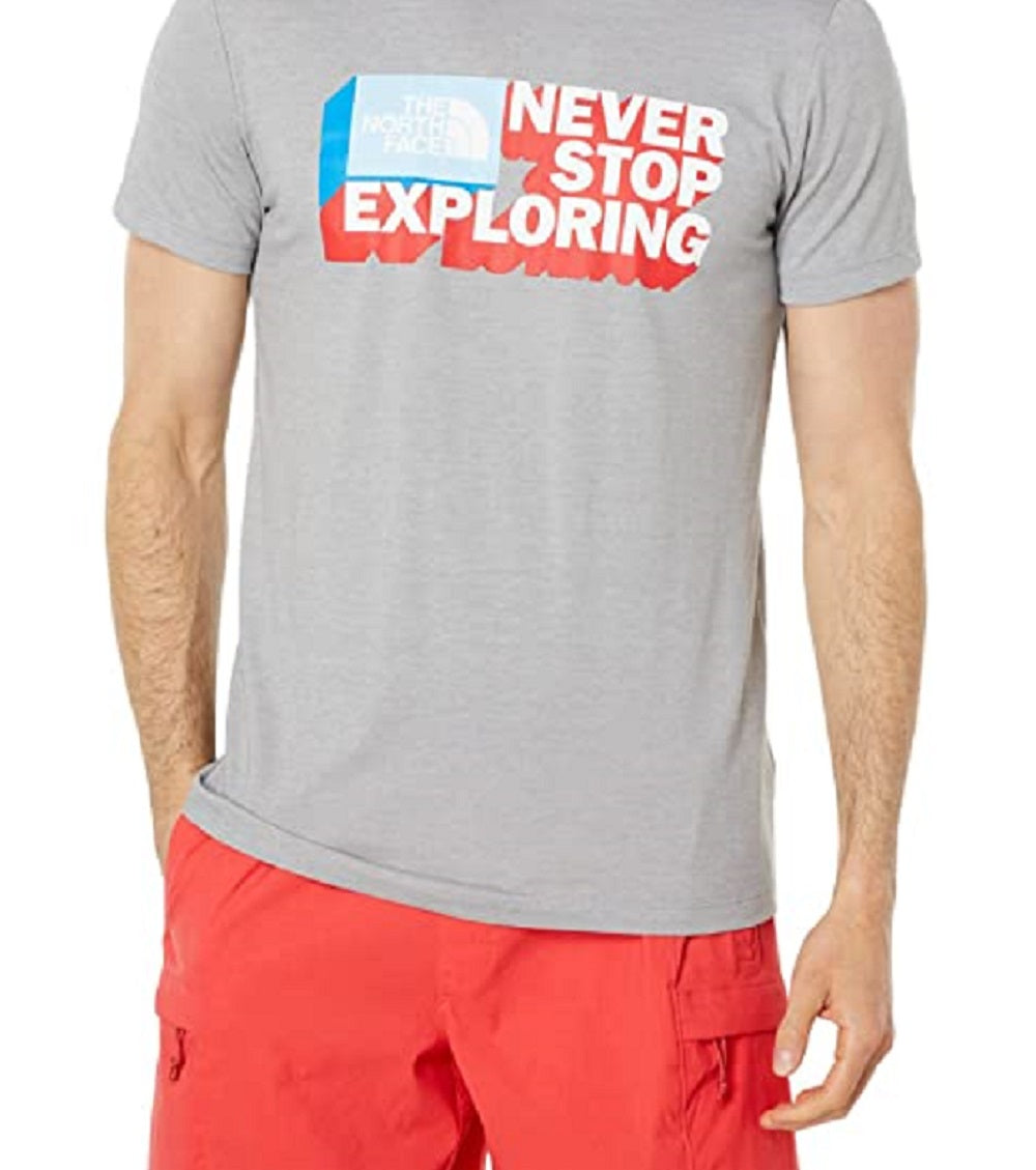 The North Face Men's Americana Tri Blend Short Sleeve Tee Gray Size Small