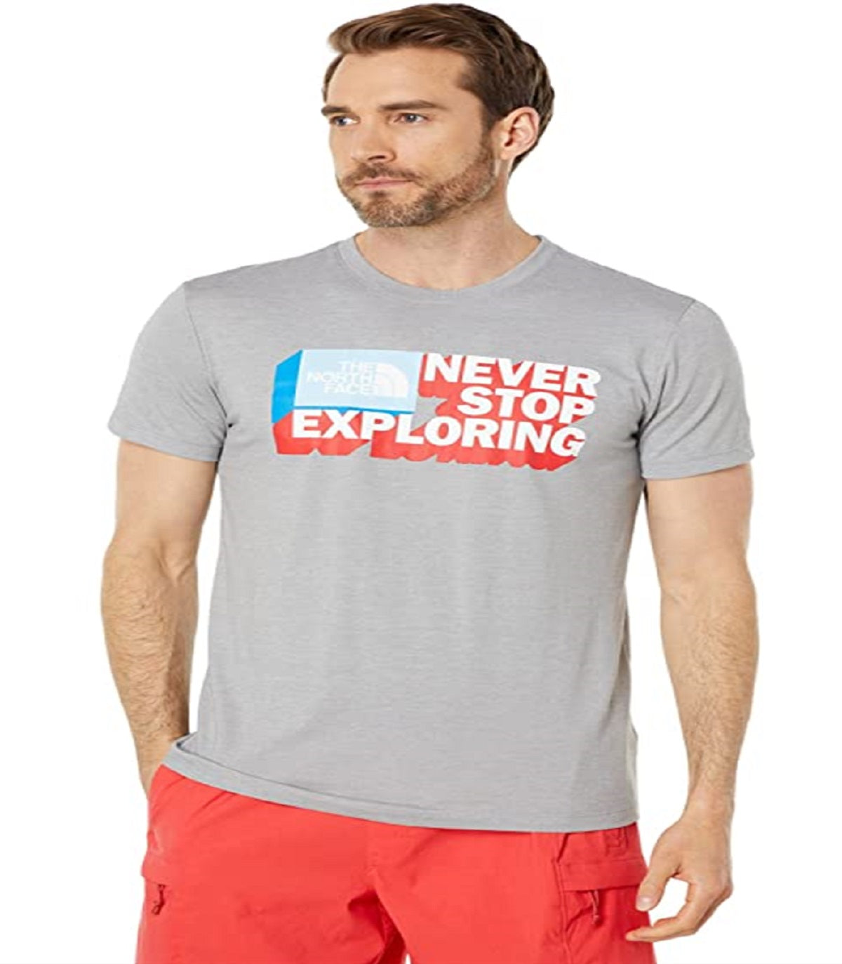 The North Face Men's Americana Tri Blend Short Sleeve Tee Gray Size XX-Large