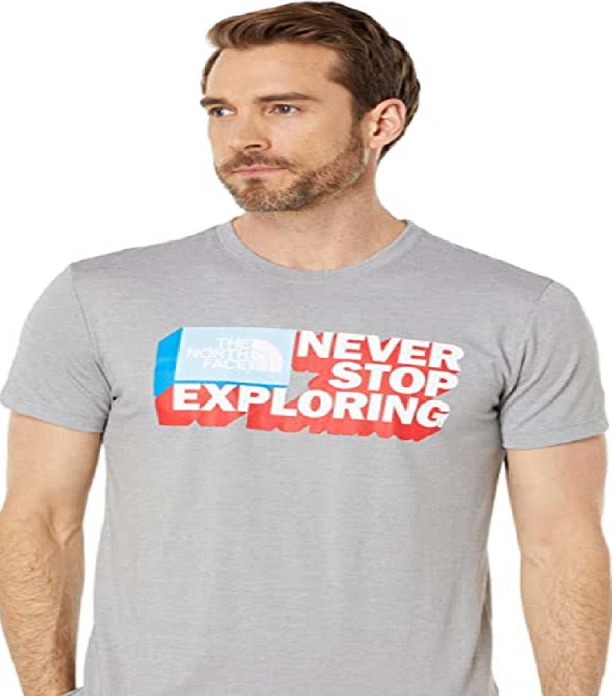 The North Face Men's Americana Tri Blend Short Sleeve Tee Gray Size XX-Large