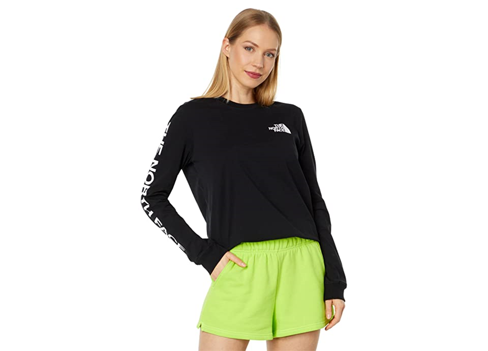 The North Face Women's Long Sleeve Hit Graphic Tee Black Size Medium