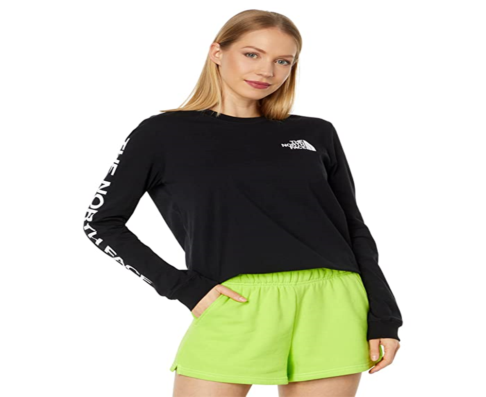 The North Face Women's Long Sleeve Hit Graphic Tee Black Size Large