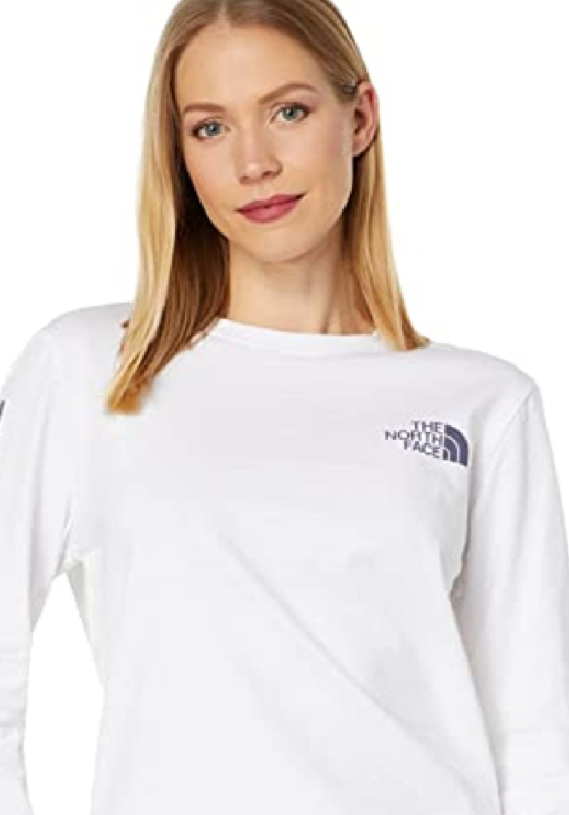 The North Face Women's Long Sleeve Hit Graphic Tee White Size Large
