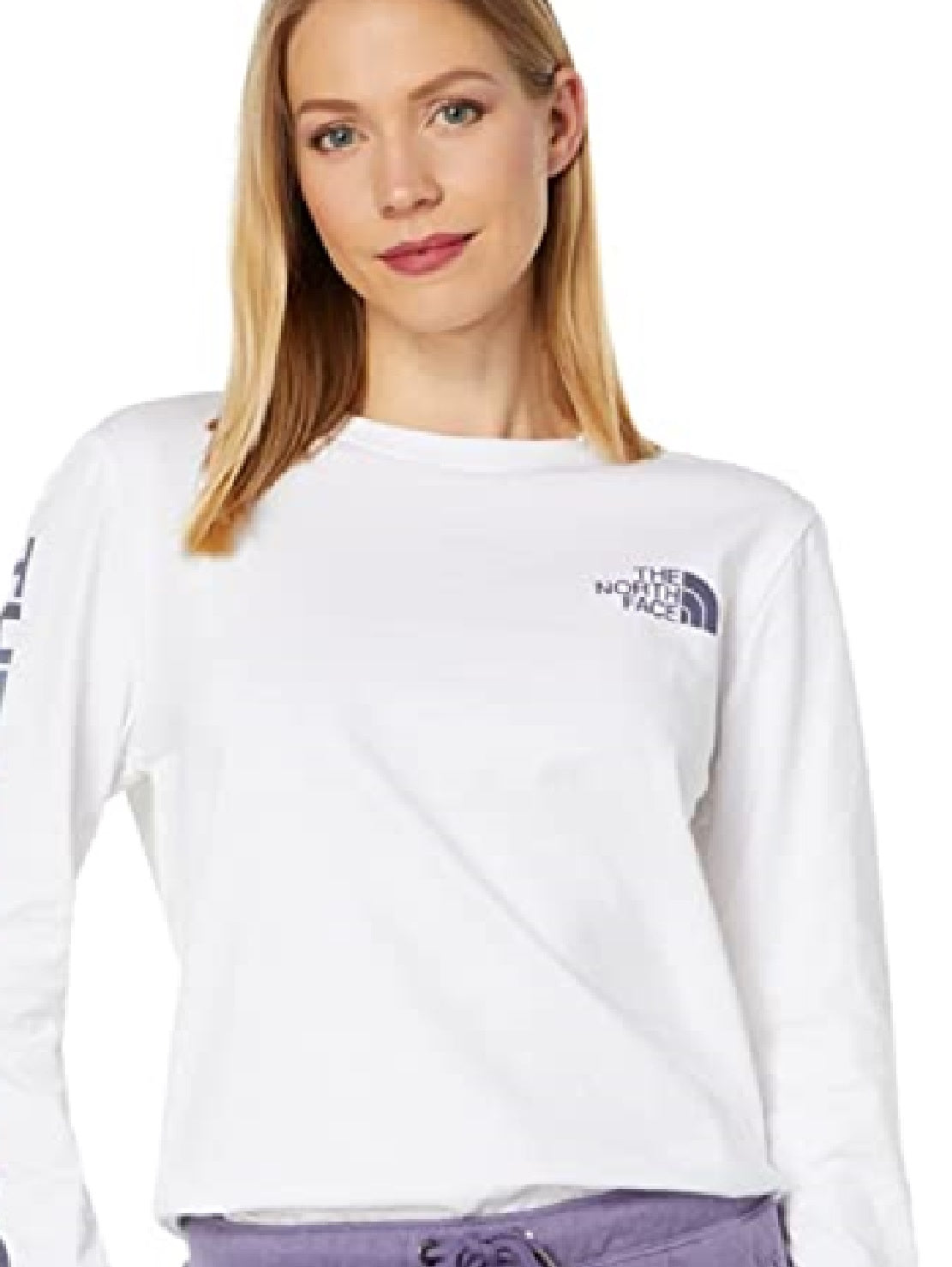 The North Face Women's Long Sleeve Hit Graphic Tee White Size X-Large