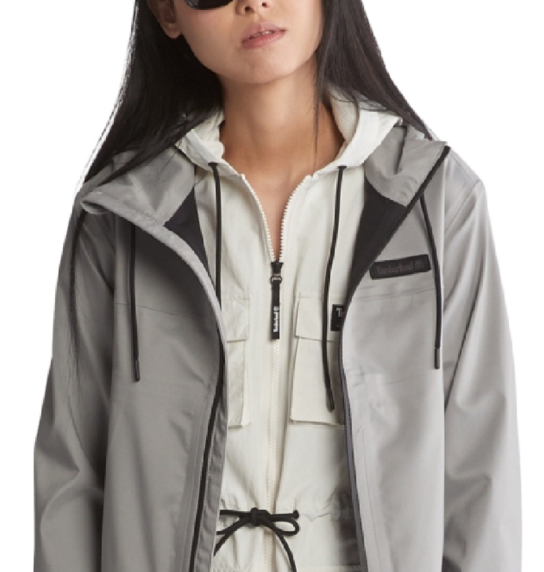 Timberland Women's Waterproof Hooded Jacket Gray Size X-Small