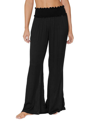 Raisins Junior's Beach Day Cover Up Pants Swimsuit Black Size Large