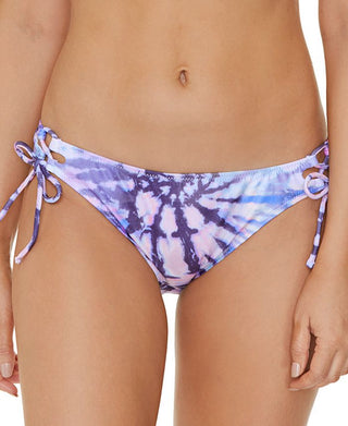 Raisins Junior's Printed Side Tie Bikini Bottoms Swimsuit Blue Size X-Large