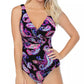 Island Escape Women's Monterey Underwire One Piece Swimsuit Black Size 12