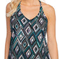 Island Escape Women's T-Back Underwire Tankini Top Swimsuit Black