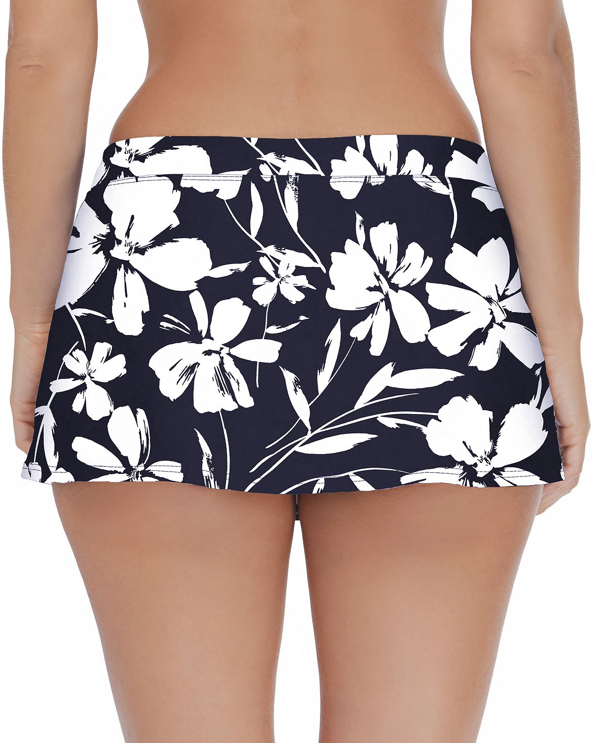 Island Escape Women's Lux Skirtini Swimsuit Black Size 14