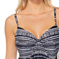 Island Escape Women's Scorpio Underwire Tankini Top Swimsuit Black Size 8