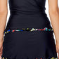 Island Escape Women's Mariposa Ruffled Swim Skirt Swimsuit Black
