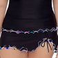 Island Escape Women's Plus Swim Skirt Swimsuit Black Size 18W
