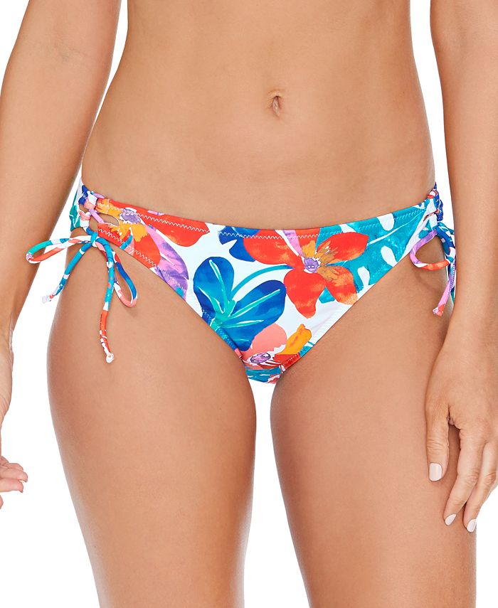 Raisins Junior's Sweet Side Tie Bikini Bottoms Swimsuit White Size X-Large