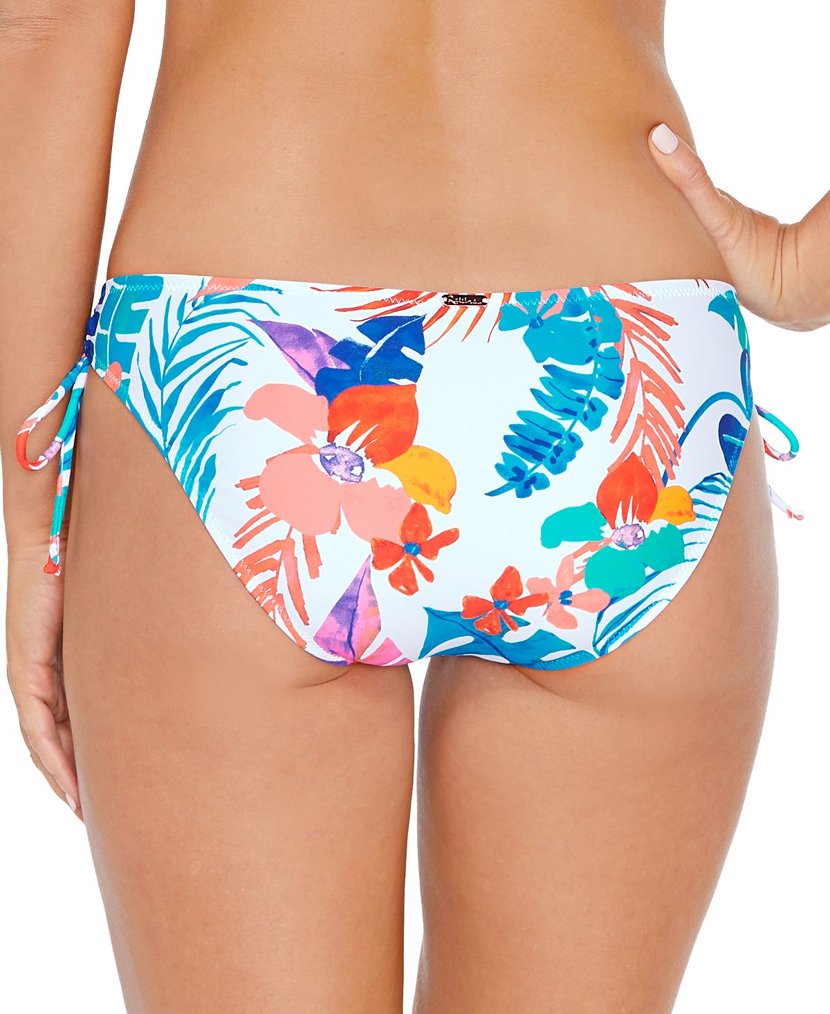 Raisins Junior's Sweet Side Tie Bikini Bottoms Swimsuit White Size X-Large