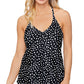 Island Escape Women's T Back Underwire Tankini Top Swimsuit Black