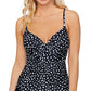 Island Escape Women's Gemini Underwire Tankini Top Swimsuit Black Size 10
