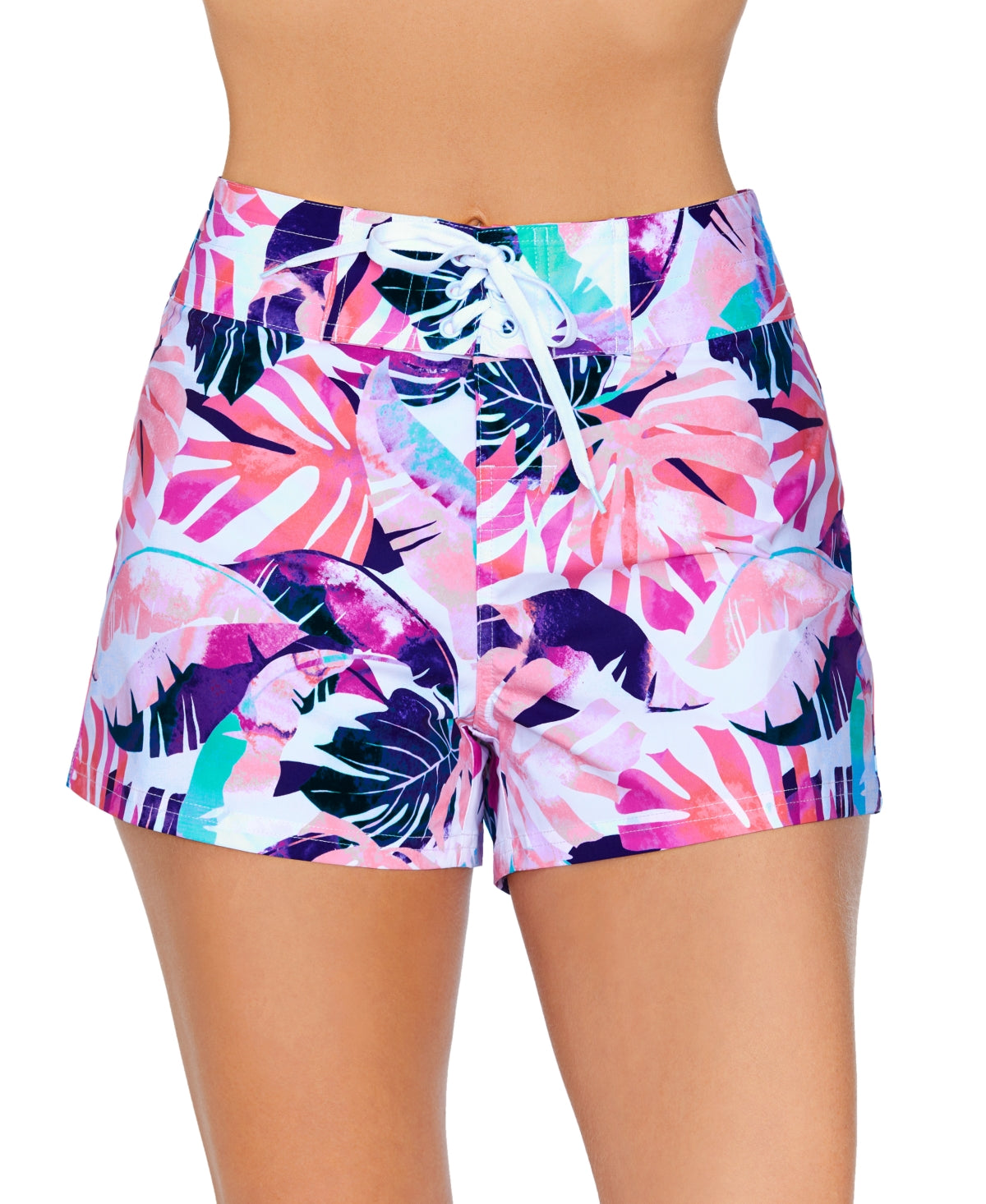 Island Escape Women's Island Board Shorts Swimsuit White