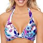 Island Escape Women's Sunshine Halter Underwire Bikini Top Swimsuit White