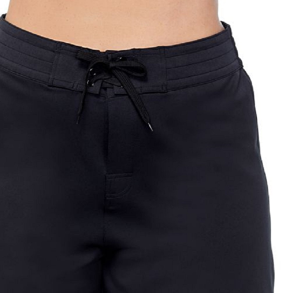 Island Escape Women's Beach Board Shorts Swimsuit Black Size 16W