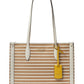 Kate Spade New York Market Stripe Fabric Medium Tote in Parchment