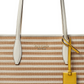Kate Spade New York Market Stripe Fabric Medium Tote in Parchment
