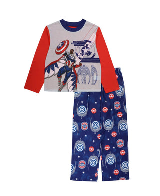 AME Little Boy's Avengers Pajamas 2 Piece Set Blue Size 4