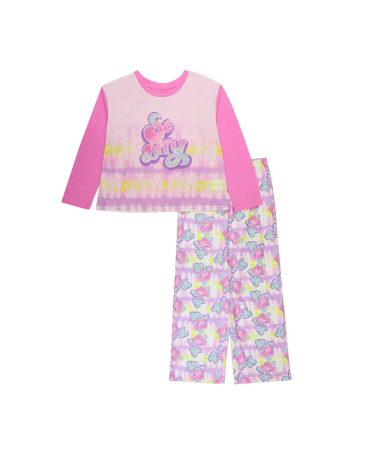 Wewearcute Little Girl's T-shirt and Pajama 2 Piece Set Pink Size 4