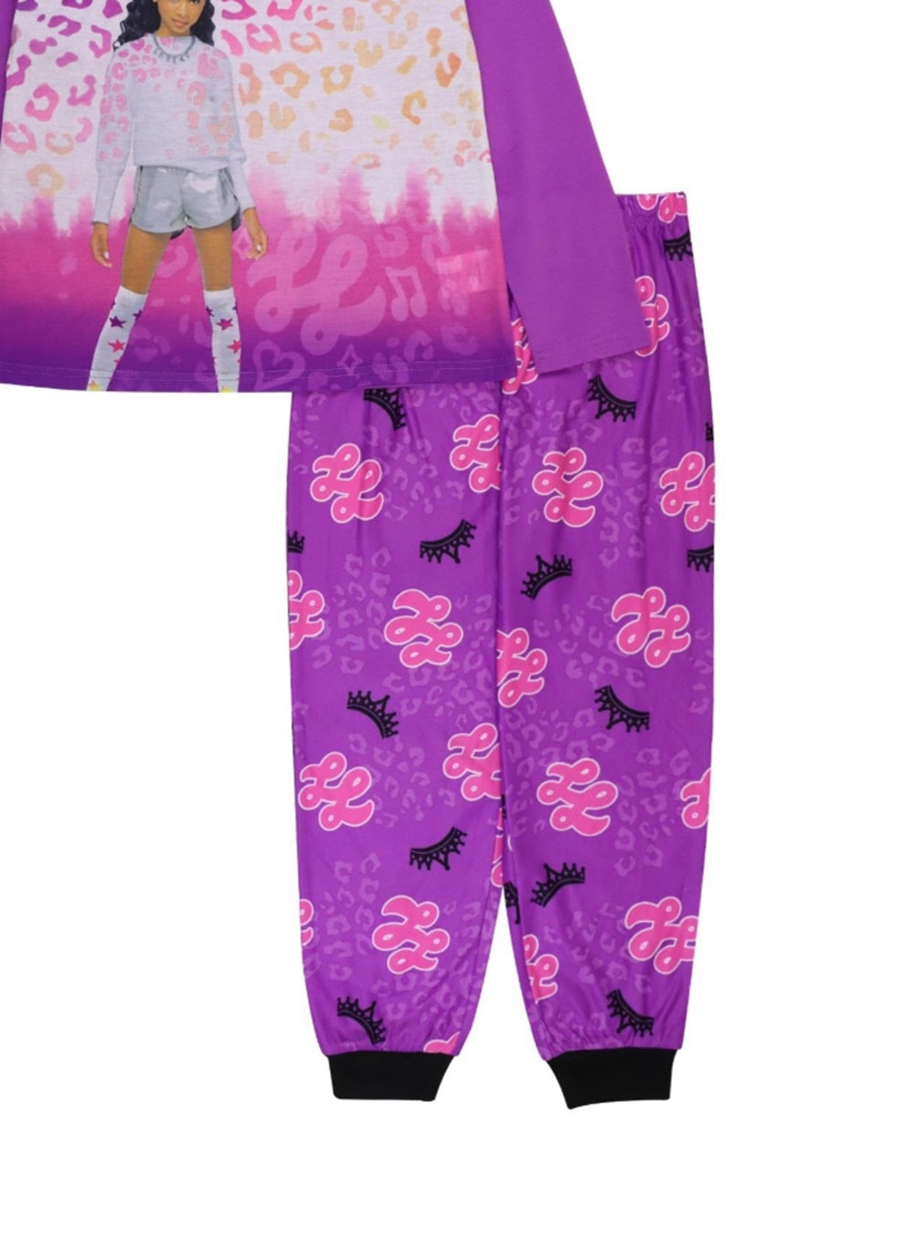 That Girl Lay Lay Big Girl's T-shirt and Pajama 2 Piece Set Purple Size 8