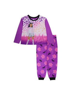 That Girl Lay Lay Big Girl's T-shirt and Pajama 2 Piece Set Purple Size 8