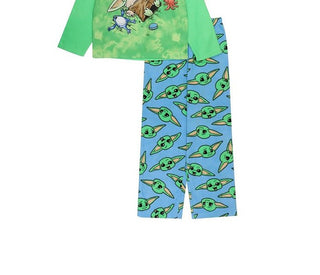 Ame Big Boy's Mandalorian Top and Pajama Set 2 Piece Blue Size 10