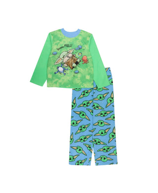 Ame Big Boy's Mandalorian Top and Pajama Set 2 Piece Green Size 8