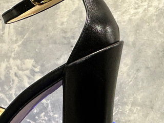 Stuart Weitzman Women's Skyhigh High Heel Platform Sandals Black Size 8 M