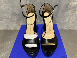 Stuart Weitzman Women's Skyhigh High Heel Platform Sandals Black Size 8 M