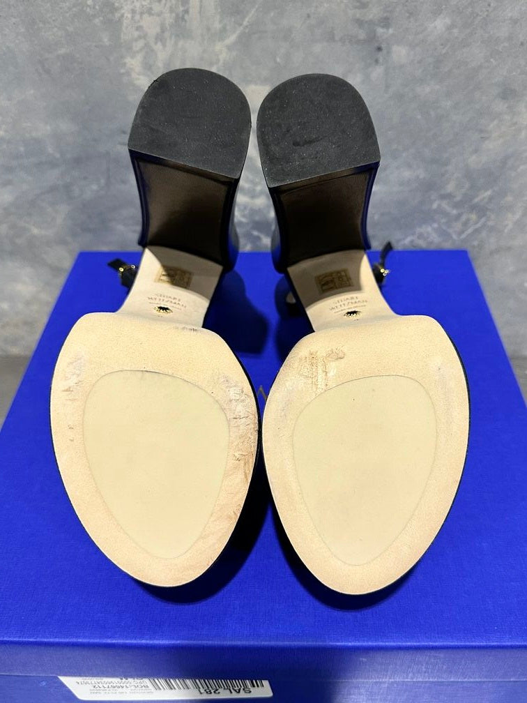 Stuart Weitzman Women's Skyhigh High Heel Platform Sandals Black Size 8 M